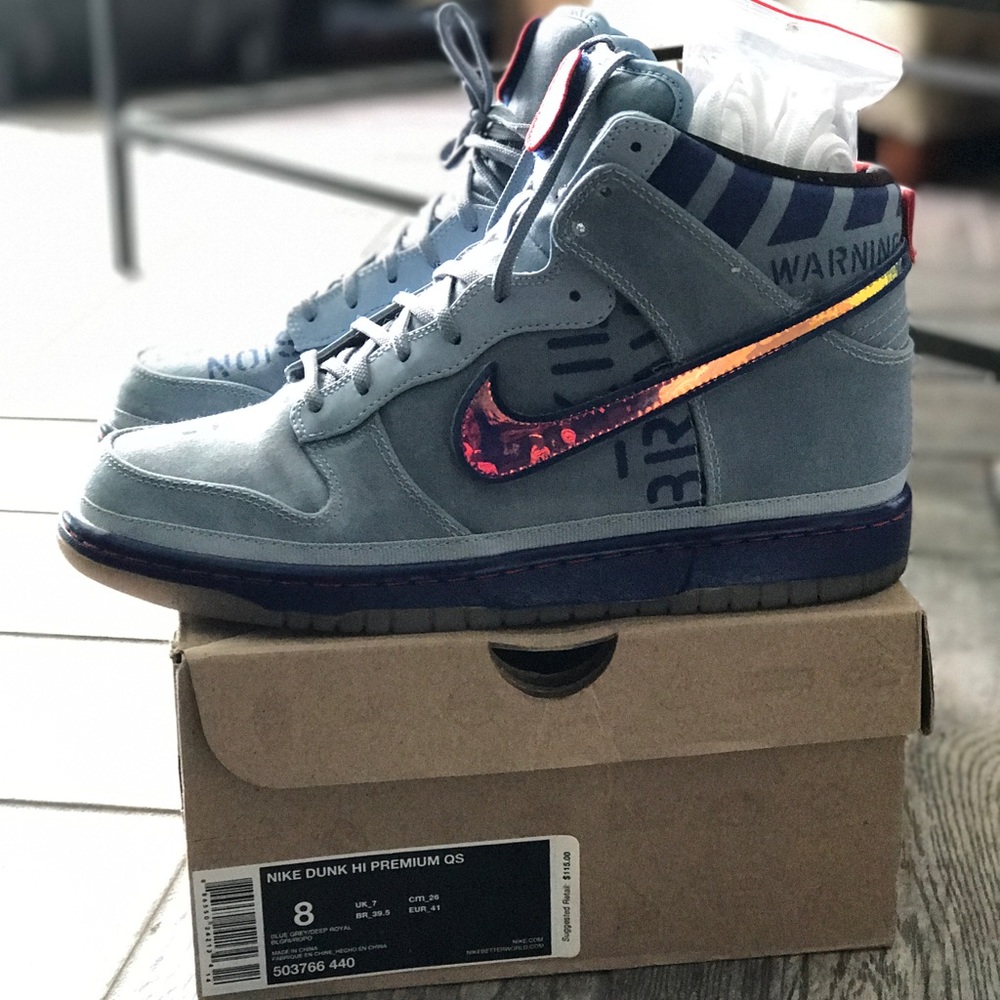 Nike Dunk Hi Premium QS Blue Grey/Deep Royal