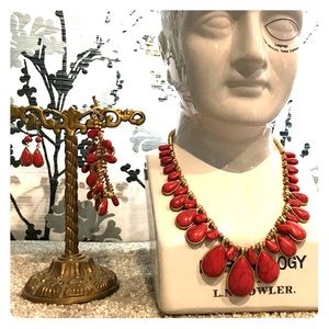 Ralph Lauren coral matching jewelry set