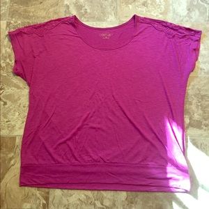 Maurice’s lace with gathered bottom top