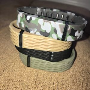 Fitbit Flex bands - black, tan, olive, camo