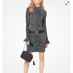 Michael Kors Leopard Jacquard Knit Dress