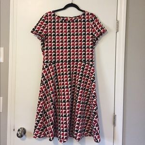 Talbot's A Line Fit and Flare Houndstooth dress