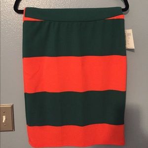 🔥 LuLaRoe Cassie skirt Med NWT Green & Orange