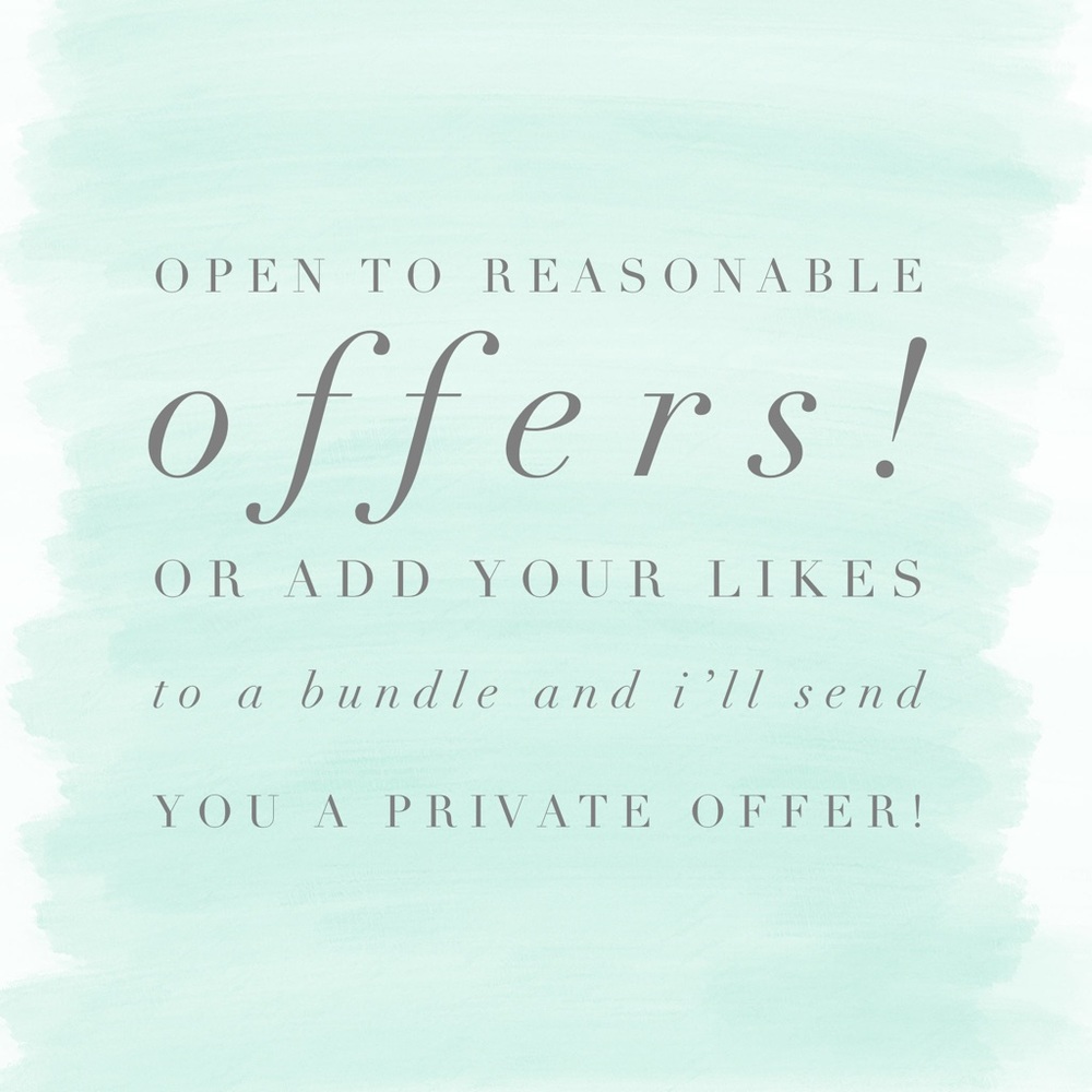 I’m always open to offers. 😊