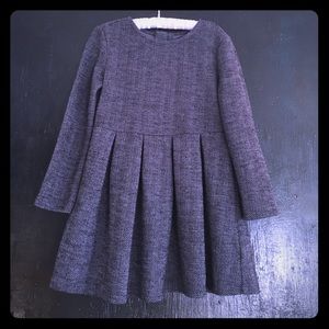 GAP KIDS - L/S Charcoal Gray Herringbone Dress