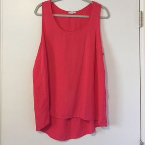 Pleione racerback tank coral