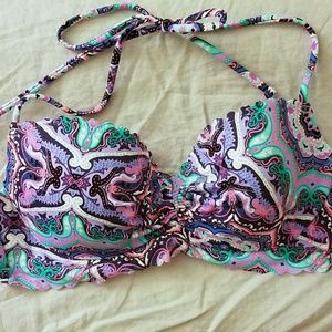 Victoria's Secret Scalloped Halter Bikini Top 32C