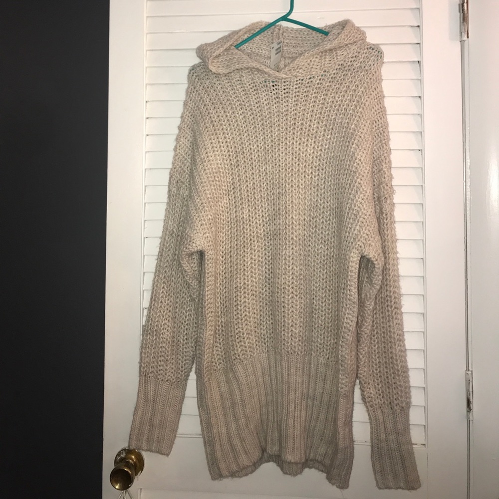 Hooded sweater dress