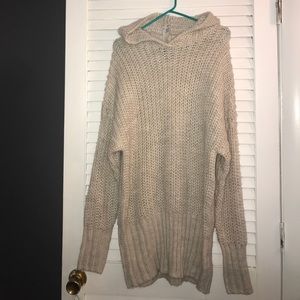 Hooded sweater dress