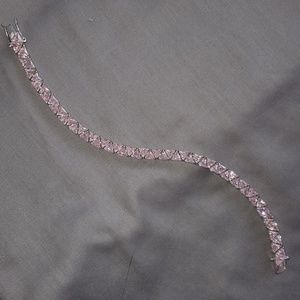 Sterling silver plated tennis cz bracelets