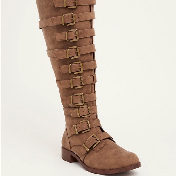 torrid Shoes - Torrid Strappy Tall Boots 11w FINAL