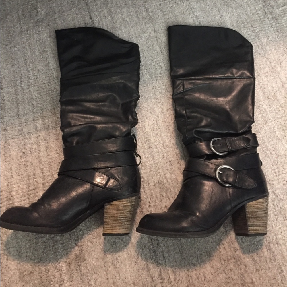 Tall black boots