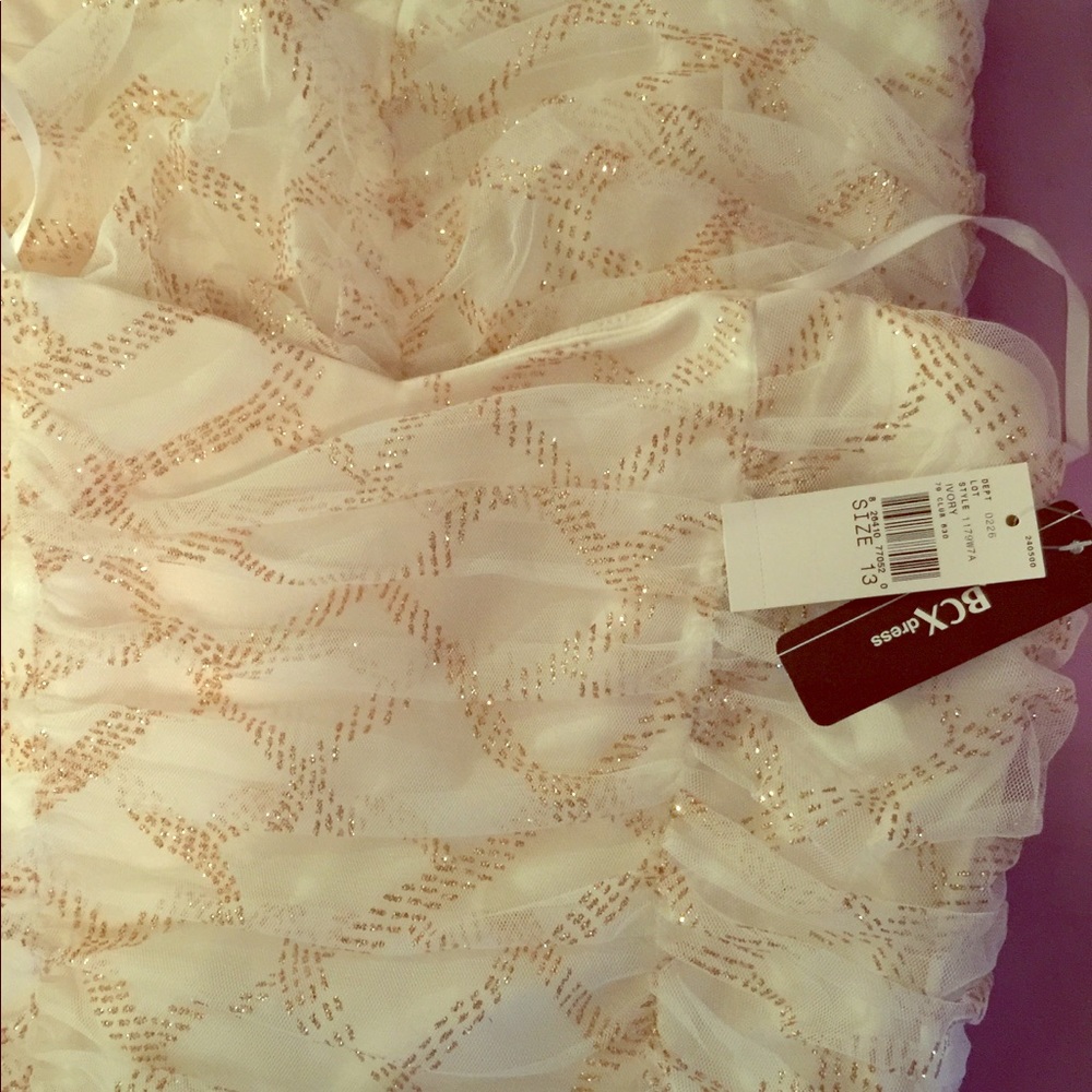 Beautiful white and gold dress.