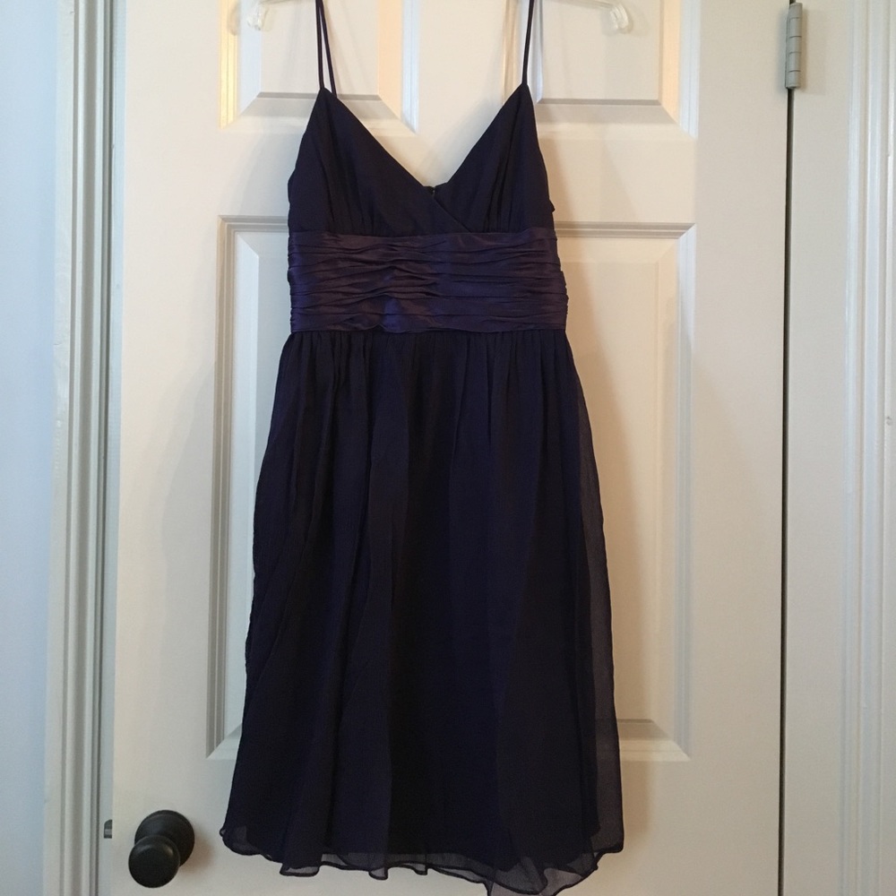 Maggy London purple silk cocktail dress