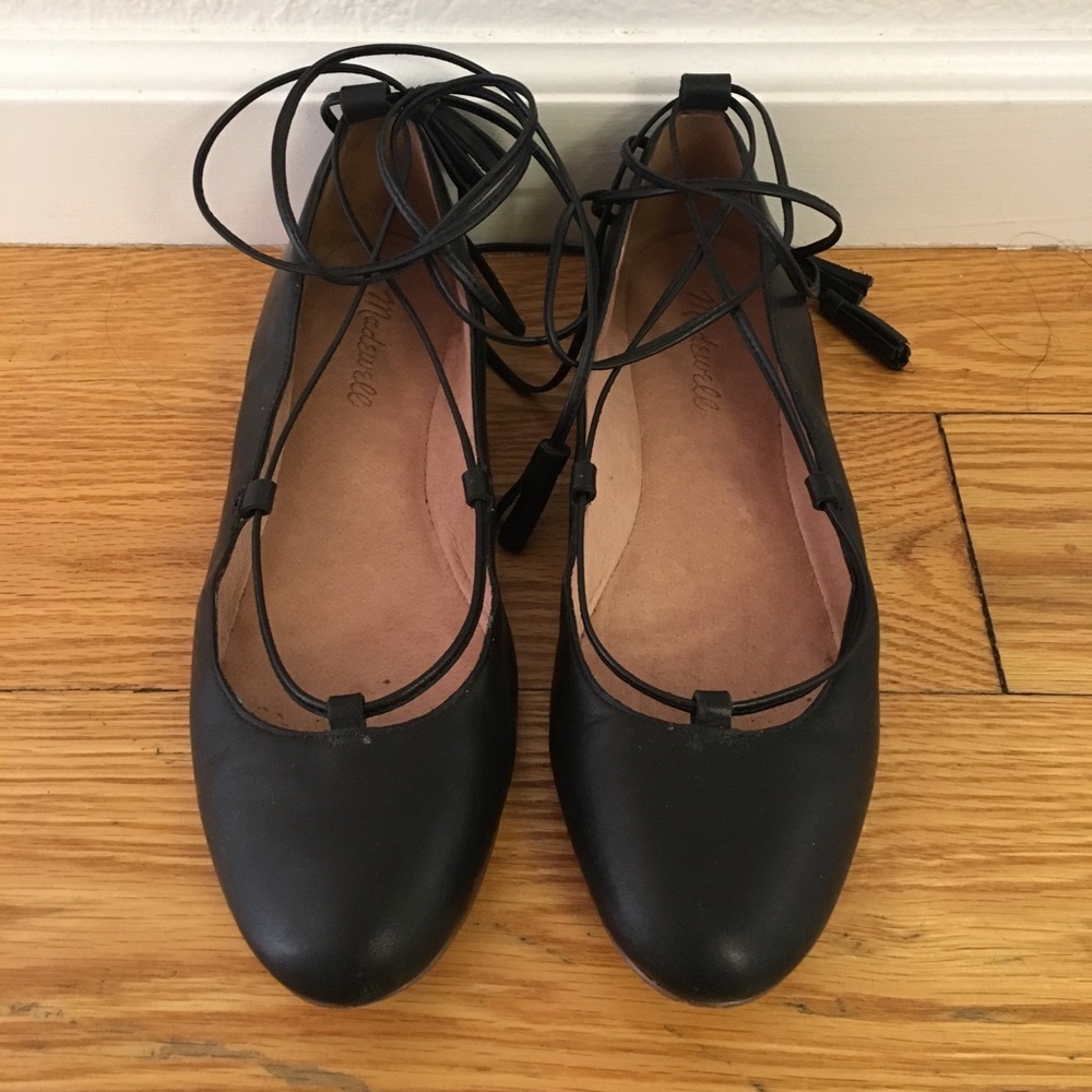 Madewell tie ballet flats Black - 8