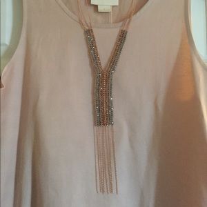 Anthropology rose gold color Art Deco necklace.