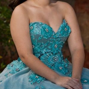 Terani Couture Blue Dress