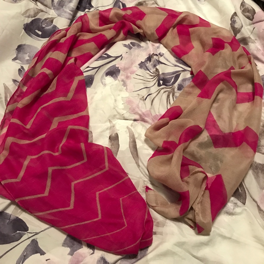 Never Worn! Pink and Tan Scarf