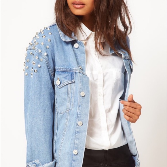 Denim Studded Jacket🌸🌸🌸 - Picture 2 of 4