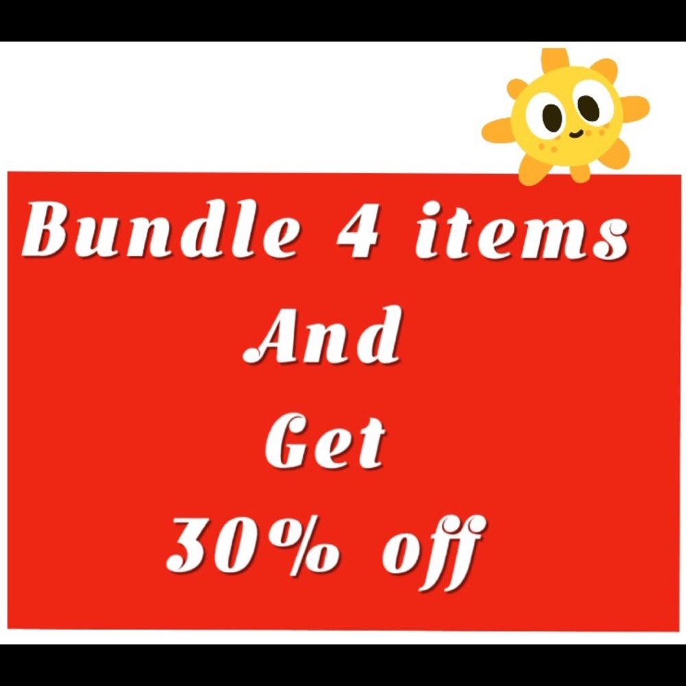 Bundle any 4 items from my closet receive 30% off