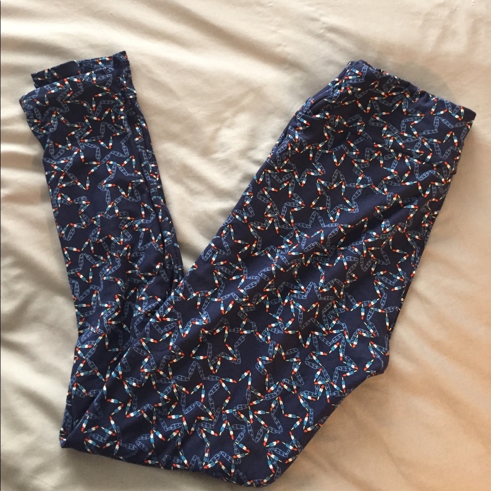 Lularoe Americana OS Leggings - bomb pops!
