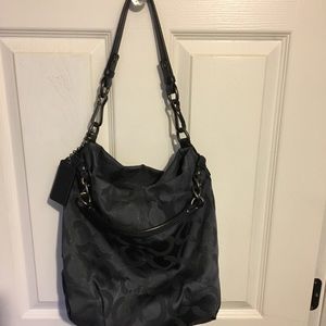 Grey Coach over shoulder bag