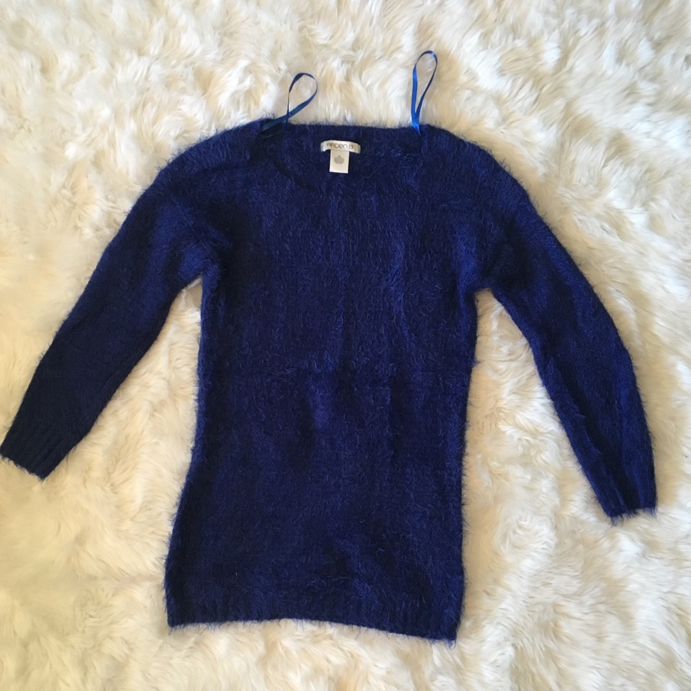 Eyelash knit sweater