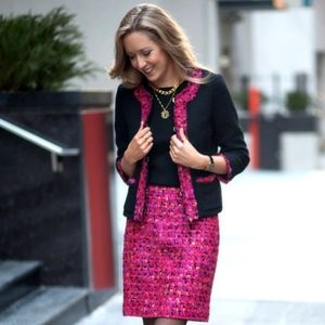 KATE SPADE GORGEOUS PINK & BLACK BLAZER SZ 6