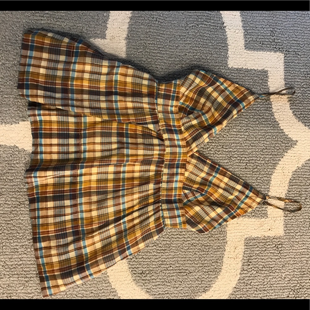 J. Crew plaid cami top