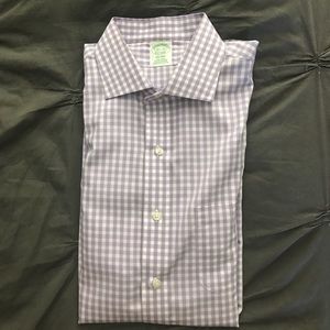 Brooks brothers lavender checkered shirt