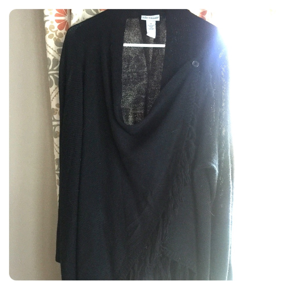 Black draped sweater/cardigan
