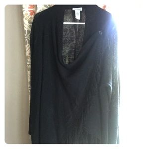 Black draped sweater/cardigan