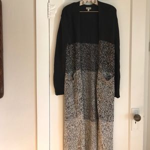 Long slouchy cardigan