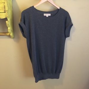 Michael Kors Metallic grey sweater top.