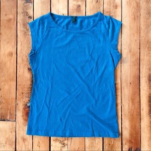 J. Crew Ballet Cap-Sleeved T-Shirt in Blue, Size S