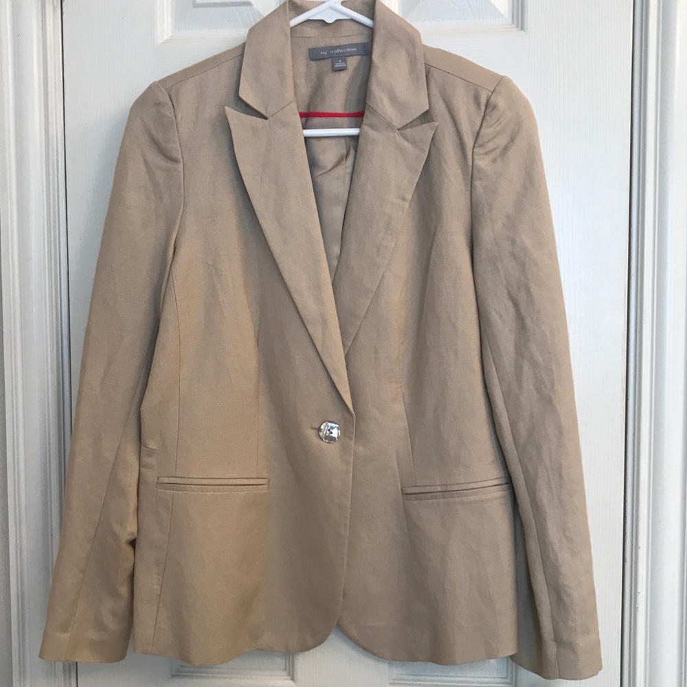 NWT! NY Collection Blazer in Beige, Size 2