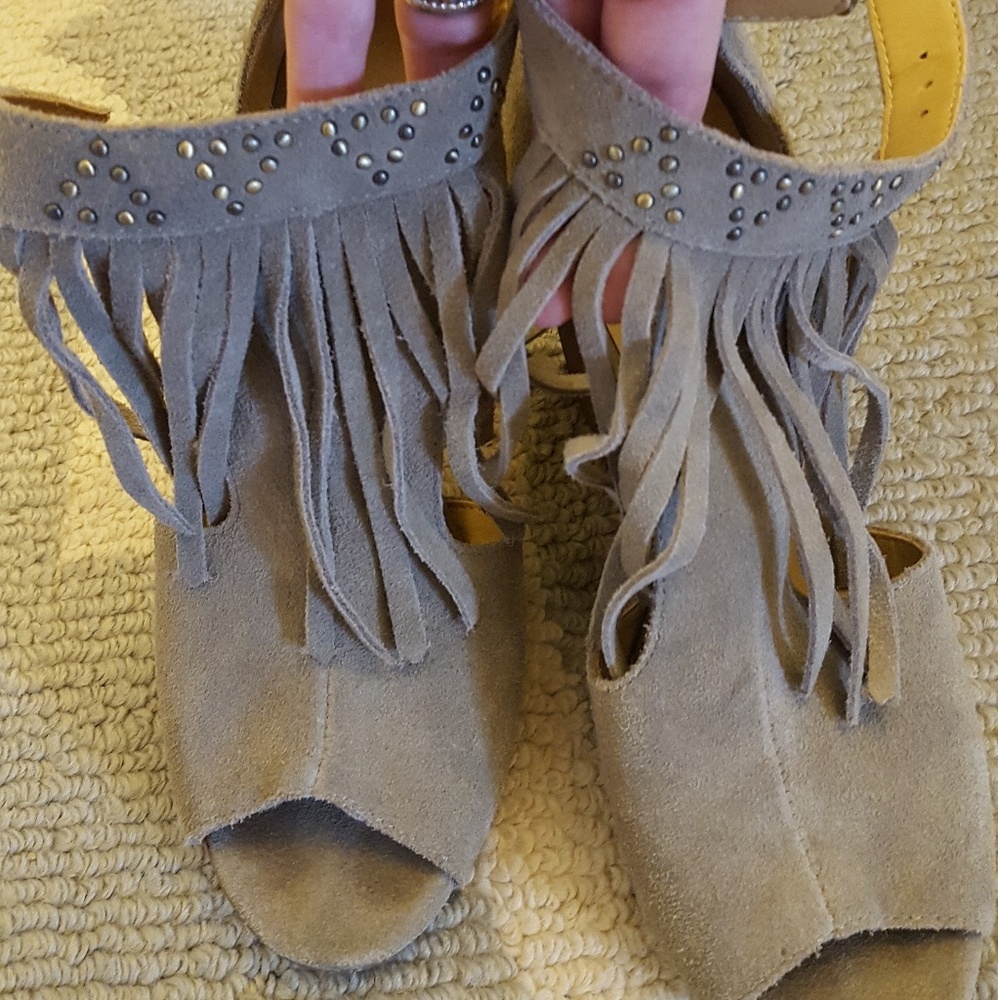 Fringe Heel Booties