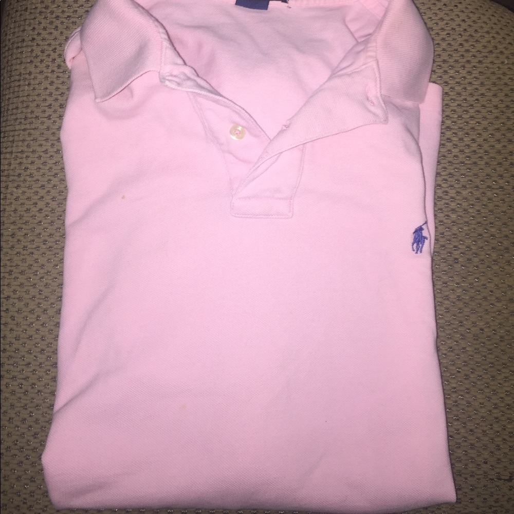 Pink men's polo