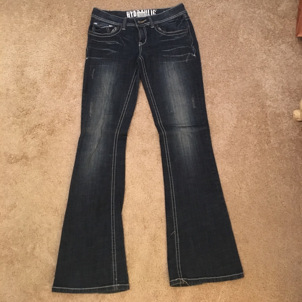 Hydraulic wide leg jeans
