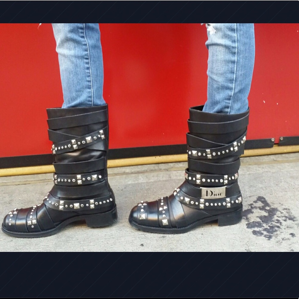 Christian Dior Moto bikeer boots
