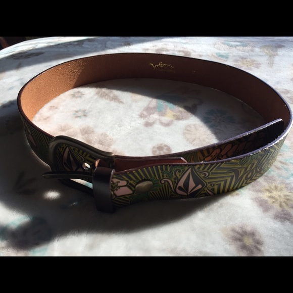 volcom leather belt