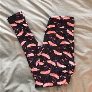 Lularoe OS Leggings - flamingoes