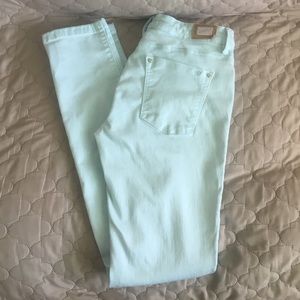 Zara 1975 Mint Green Skinny Jeans