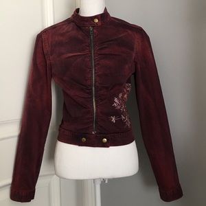 RED DYE DENIM JACKET