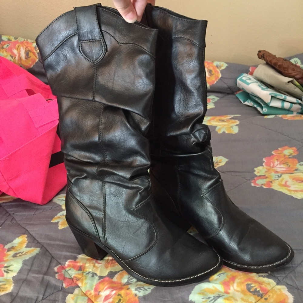 Black Leather Boots