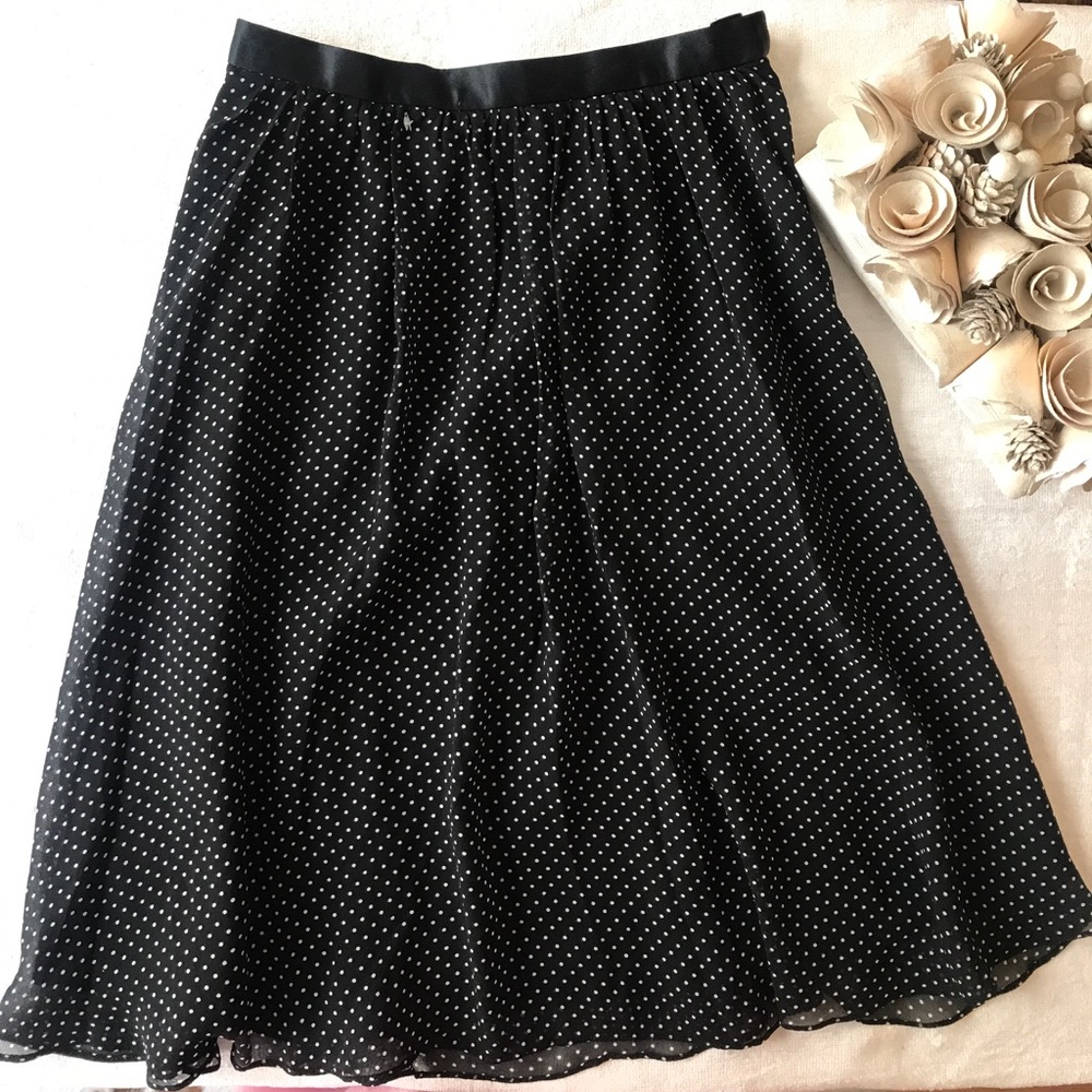 Talbots Pleated Black Skirt