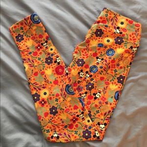 Lularoe Disney OS leggings-Mickey & Minnie floral