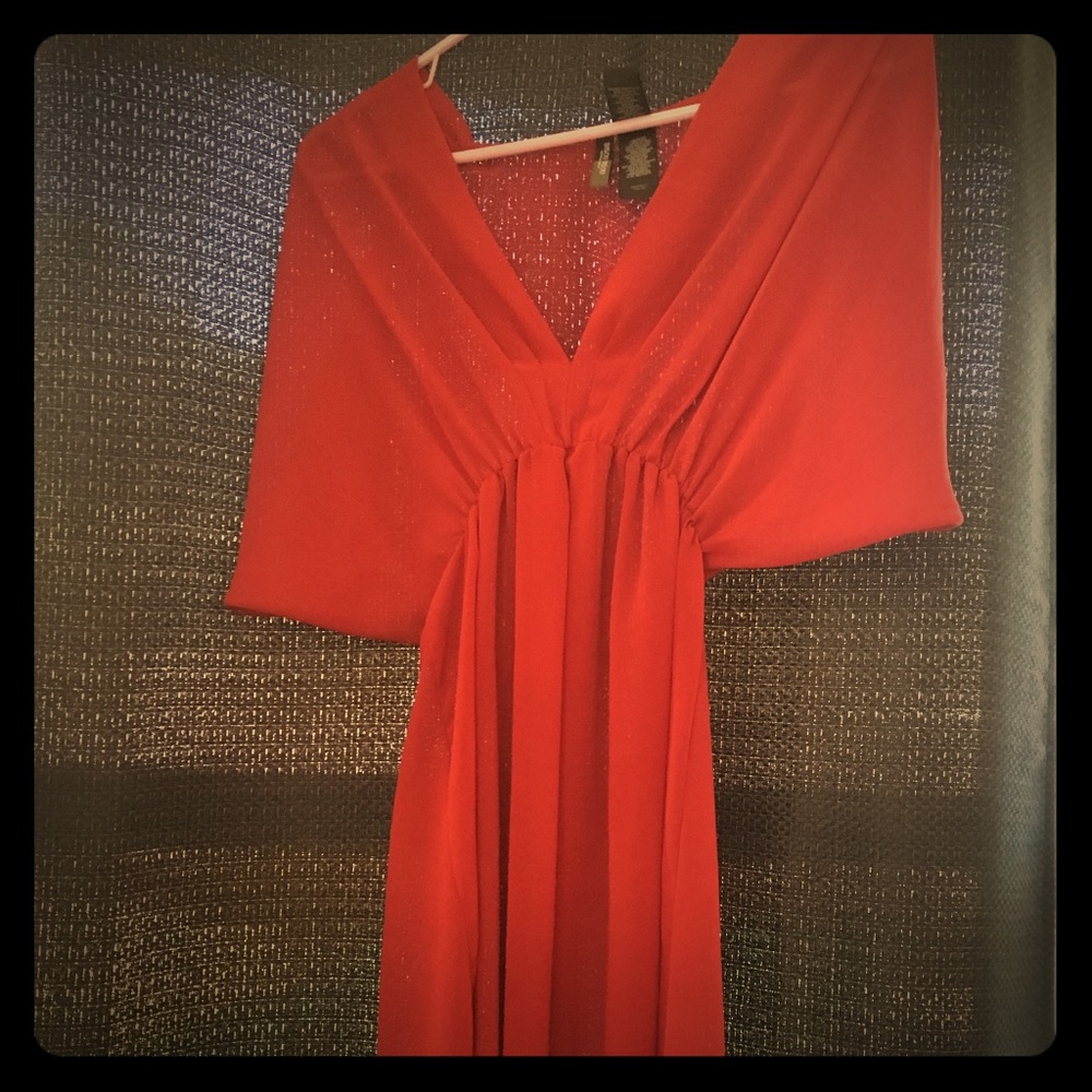 Bisou bisou sheer red dress