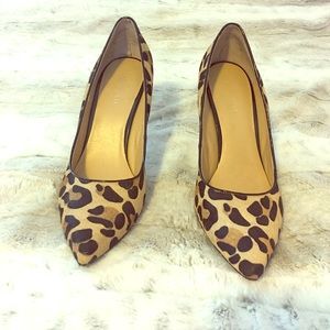 Nine West Leopard Print calf skin pumps