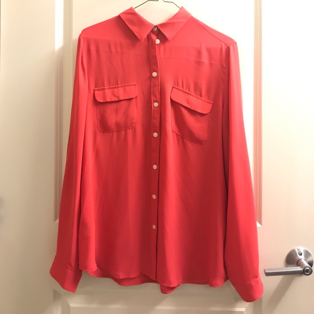 Ann Taylor Loft Pink Blouse